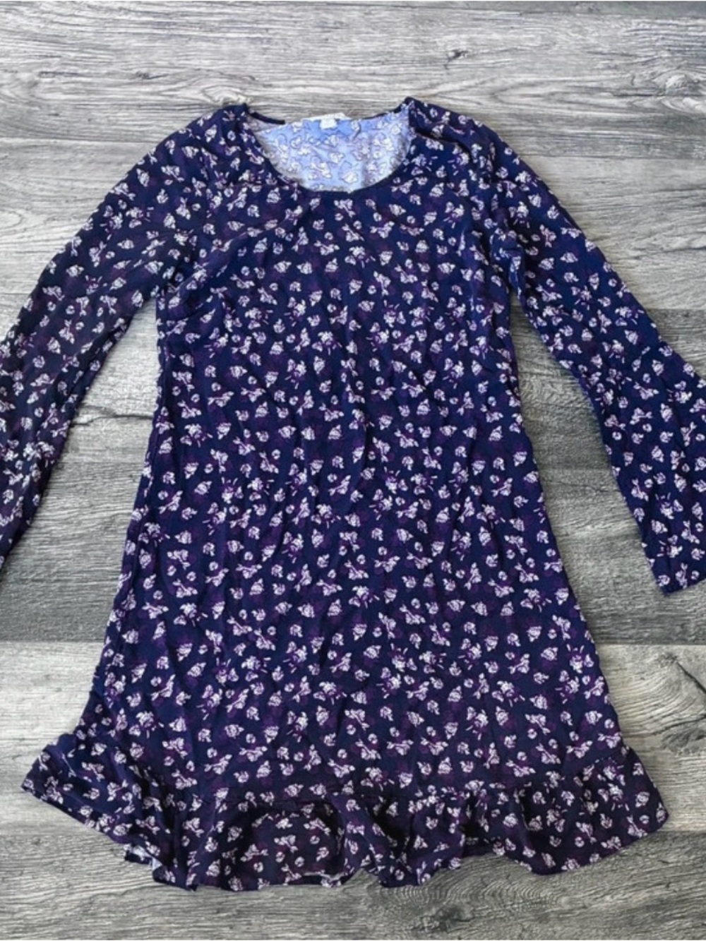 Charming Charlie Floral Ruffle Hem Dress